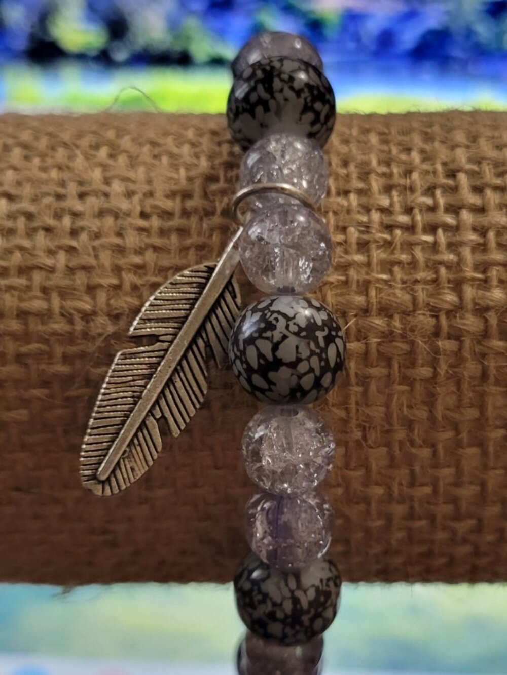 Elegant Marblized Black Silver Gold Black Silver Dividers and Charms